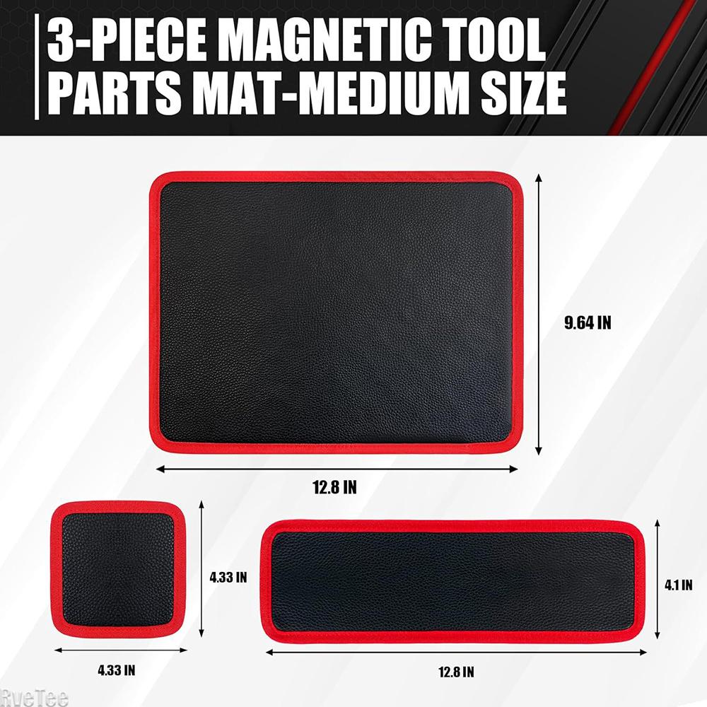 Flexible Magnetic Tool Mat - Portable Mechanic Tray Pad Storage Holder for Screws Wrenches & Auxiliary Equipment