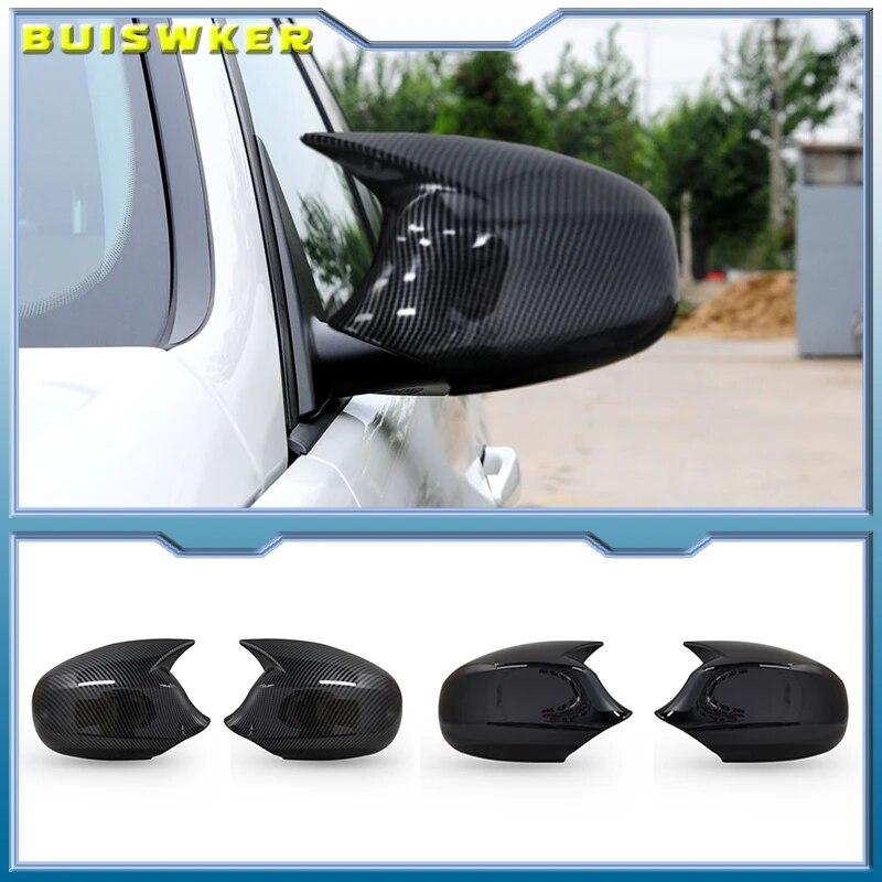1pair For BMW E87 E81 E82 E90 E91 E92 E93 Rear View Side Case Trim ABS Carbon Fiber Style Car Rearview Mirror Cover