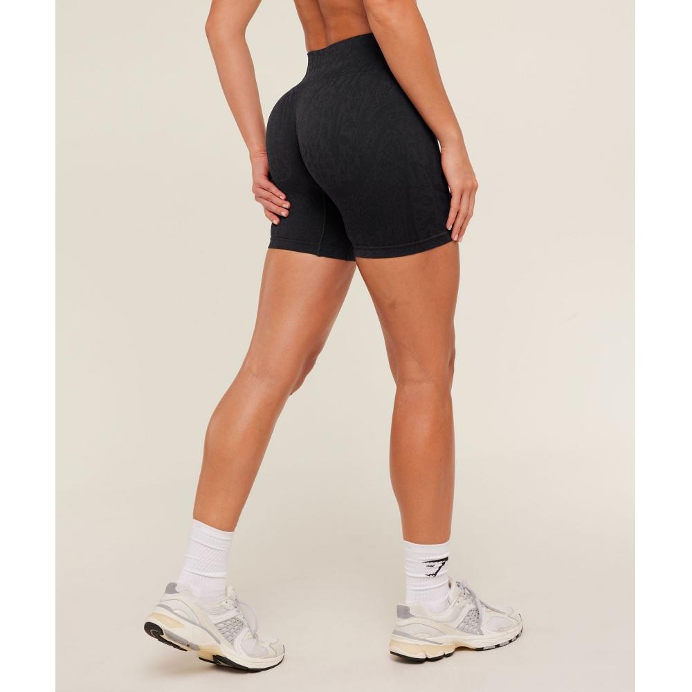 Gymshark Adapt Animal X Whitney Shorts Black    Asphalt Grey B6b3h Bdpr