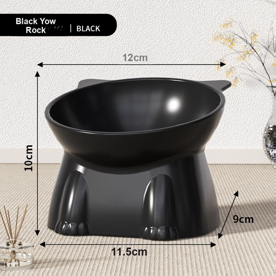 Large Capacity Cat Food Bowl Plastic Elevated Cat Bowl Anti-Spill Pet Water Bowl for Cats