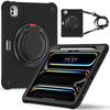 For iPad Pro 11 (2025)/11 (2024) Case with Shoulder Strap Kickstand PC+Silicone+TPU Tablet Cover