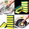 Langlebiges 8-teiliges Küchenschrubber-Set mit gelben und grünen Schwamm-Pads