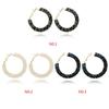 Rhinestone Large Circle Design Women Girls Earrings Ear Studs Plating Alloy Earrings Jewerly Gifts
