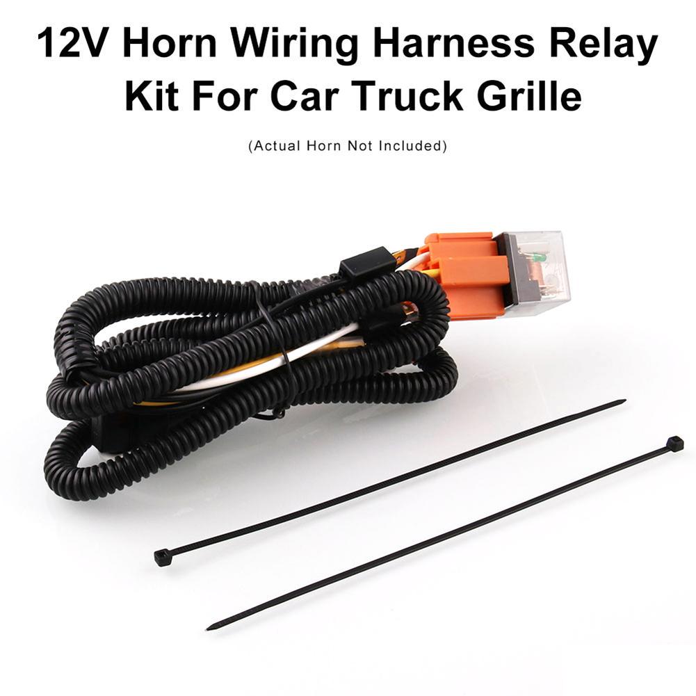 12V Horn Relay Wiring Harness Kit For Car Truck Grille Mount Blast Tone Horns