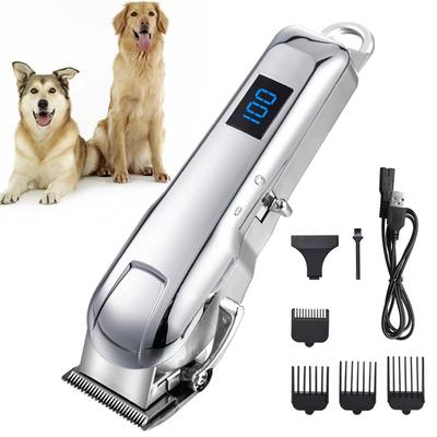 Pet Grooming Kit Upgraded Rechargeable Cordless Electric Quiet Hair Clipper Set for Cats Dogs At Home