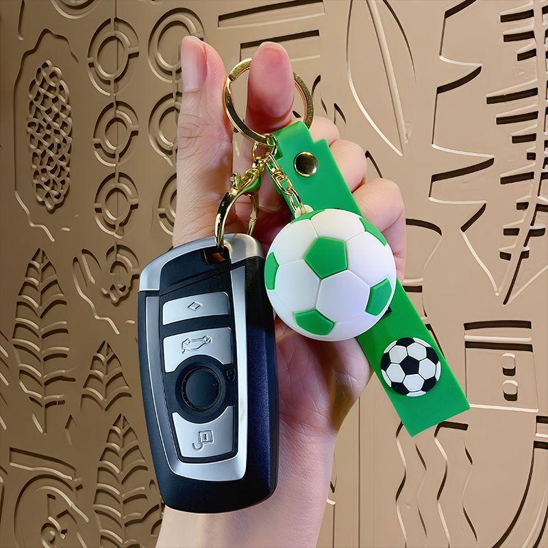 Cartoon World Cup Soccer Keychain Couple Bag Charm Car Key Ring Creative Small Gift