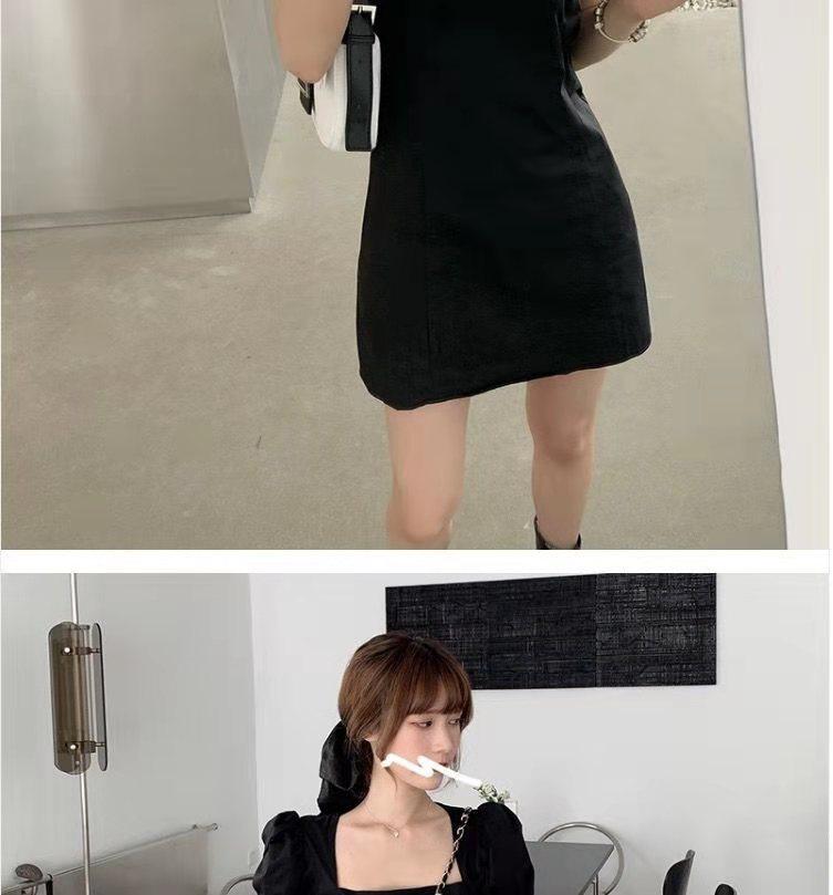 Rochie de damă cu mâneci bufante și decolteu pătrat francez de vară 2025 - Stil elegant, slăbit