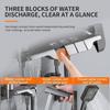 Wall-mounted High-pressure Shower System Four-in-one Square Piano Key Shower Set Bathroom Stainless Steel Water Heater
