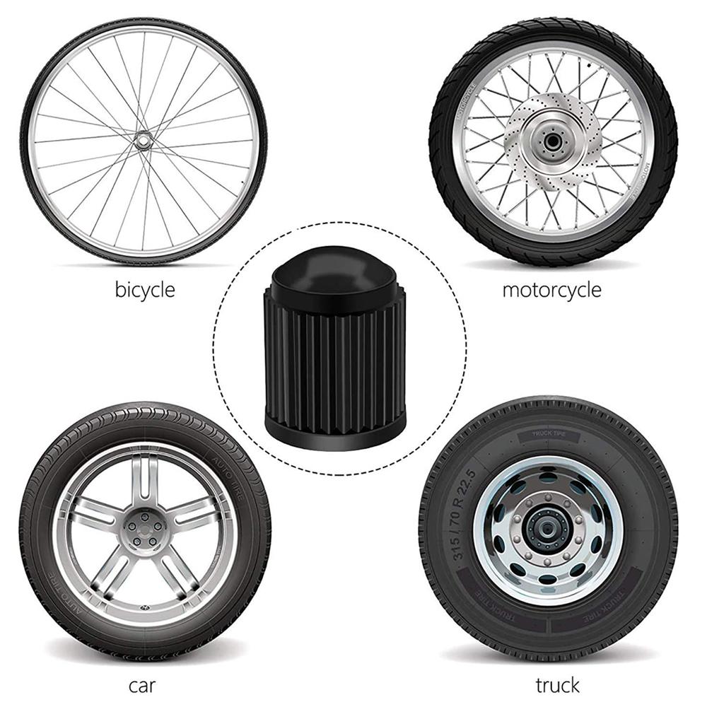 100Pcs/Lot Bike Tire Valve Caps, Plastic Schrader Valve Multi-Color Bicycle Tire Valve Cap Dust Covers