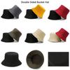 Unisex Oversize Cotton Bucket Hat For Big Head, Double Sided Design For Sun Protection And Breathability, Available In Multiple Colors