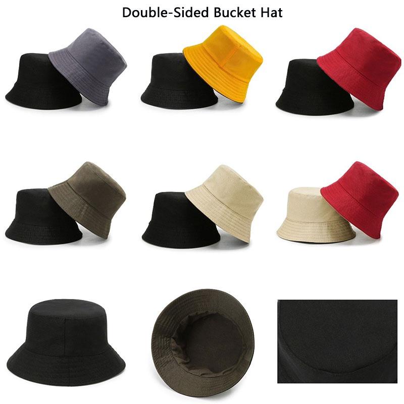 Unisex Oversize Cotton Bucket Hat For Big Head, Double Sided Design For Sun Protection And Breathability, Available In Multiple Colors