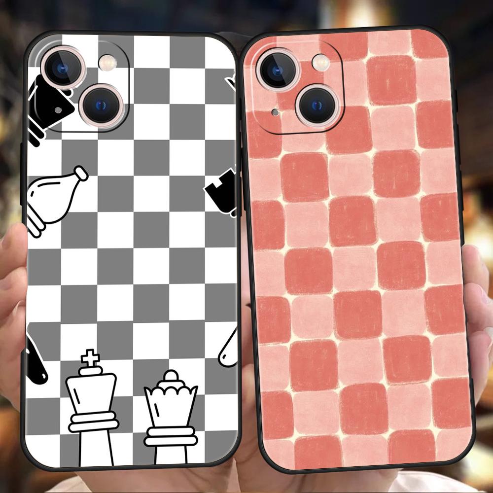 Luxury TPU Soft Phone Case For iPhone 17 Air 16E 16 11 15 14 Pro MAX 12 13 7 8 Plus X XR XS SE 2022 Cover chess board art