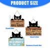 Natural Wood Cats Greeting Sign Pet Welcome Sign Plaque Wall Hanging Decoration Perfect For Pet Lover And Warm Space
