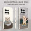 Paper Folding Cat Phone Case For Oneplus 13 13R 12 12R 11 11R 10 10R 10T 9R 9RT 9 8T 8 7 7T Pro 5G Liquid Silicone Cover