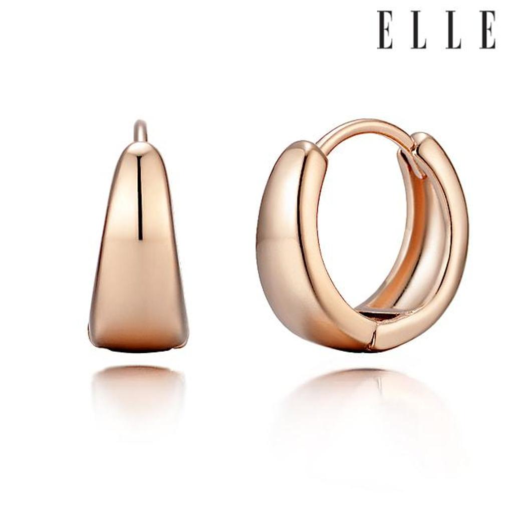 

[ELLE Jewelry] 14K Daily One-Touch Ring Earrings (Gold Plated) ELGPEE487 white gold