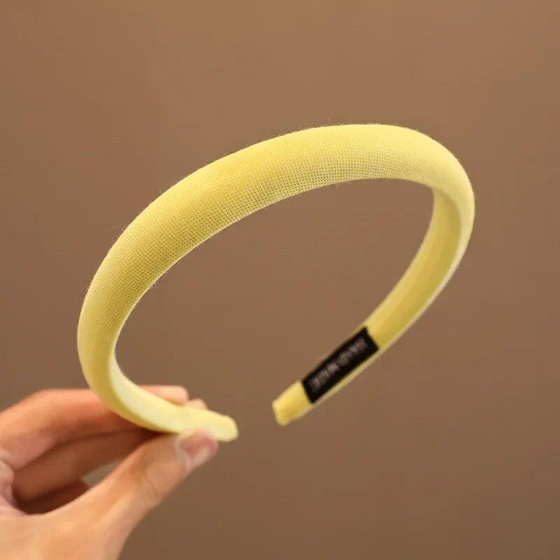 Diadema coreana de Color caramelo para niña, diadema sencilla de moda coreana para niña pequeña, accesorios para el cabello