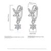 925 Sterling Silver Stylish Sweet Butterfly Zircon Earrings Birthday Party Anniversary Gift