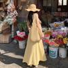 French floral bow suspender dress women's summer new temperament slim and thin chic long skirt