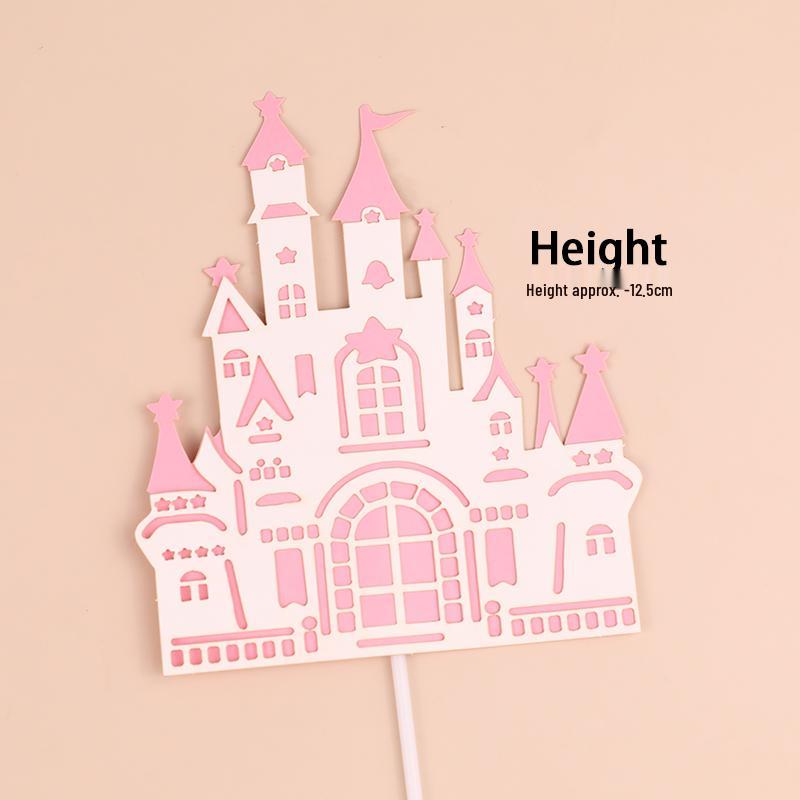 Decorazione per Torta Castello delle Fiabe con Ornamenti di Principe e Principessa