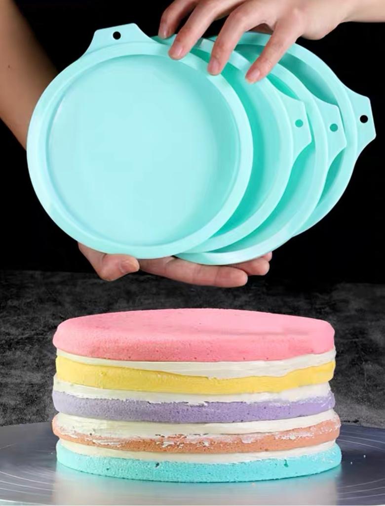 1/4PCS Round Silicone Layer Cake Mold Silicone Chocolate Mousse Cake Mould Cake Round Mould DIY Dessert Cake Baking Tools4/6/8in