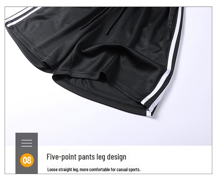 Women's Sporty Three-Piece Set: M-8XL Crew Neck, Short Sleeve with Shorts, Casual Running Attire with Three Stripes for Summer.