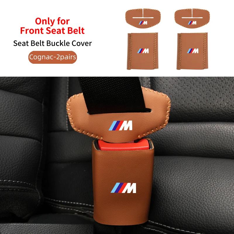 2025 Hot Car Styling Leather Seat Belt Buckle Protector For BMW 1 2 3 5 7 Series X1X2X3X4X5X6G20 G30 G11 G12
