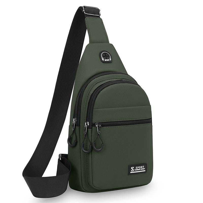 Men's Chest Bag Fashion One Shoulder Crossbody Bag Large Capacity Outdoor Sports Cell Phone Bag