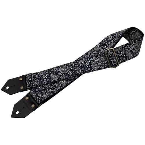 Spice Note Guitar Strap, Printing Fabric Series, Paisley, ES-PP50PSY/BKW