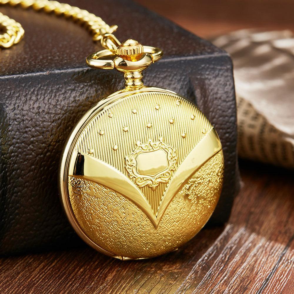 Black Hollow Perspective Mirror Glossy Automatic Mechanical Large Pocket Watch Retro Gift Watch