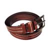 [EVERSOUL] Double-stitched Genuine Leather Belt for Men - Stylish, Embroidered, Business, Casual, Brown