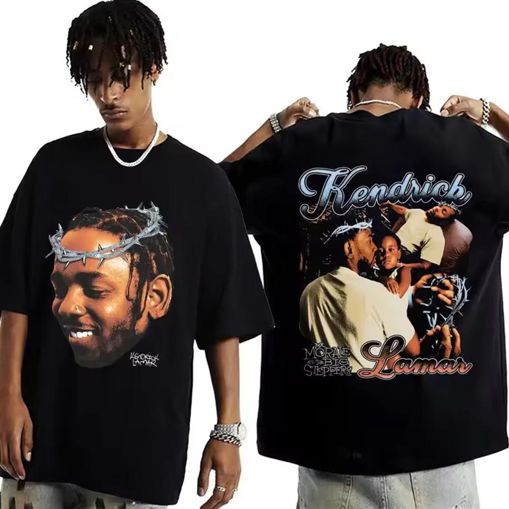 Rap Singer Kendrick Lamar Good Kid Tshirt 2025 Summer Mens Womens Short Sleeved Round Neck Printed Tshirt Mens Clothing