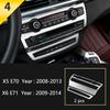 For BMW X5 X6 E70 E71 E72 Car Styling interior Buttons panel frame Decoration Cover Trim Car Sticker stainless steel Accessories