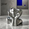Minimalist Brush Storage Container Abstract Face Vase, Artistic Female Pen Holder, Makeup Office Supplies Organizer Modern Decorative Vase Centerpiece