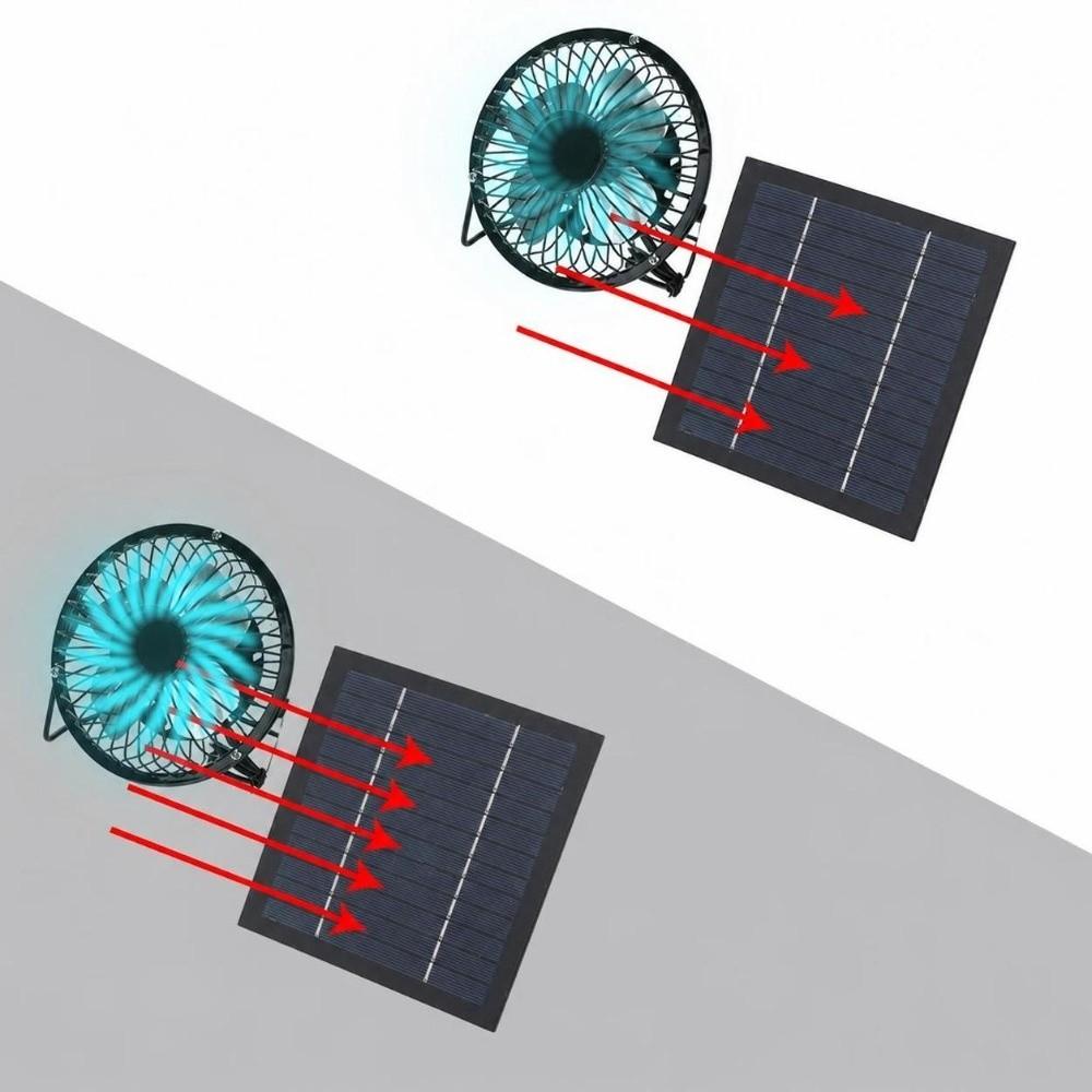 5W 6V Cooling Fan Monocrystalline Silicon Mini Solar Fan Pratical Solar Panel Fan  Outdoor Camping