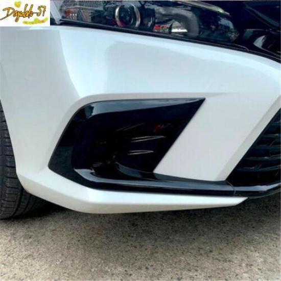 Front Fog Lamp Bumper Light Cover Trim Glossy Black For Honda Civic