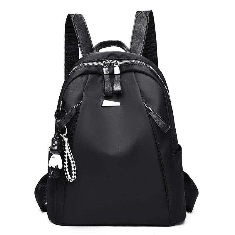 

2026 New Large Capacity Simple Style Casual Mochila Travel Women Anti-theft Backpack Waterproof Fabric Large Female Shoulder Bag чёрный