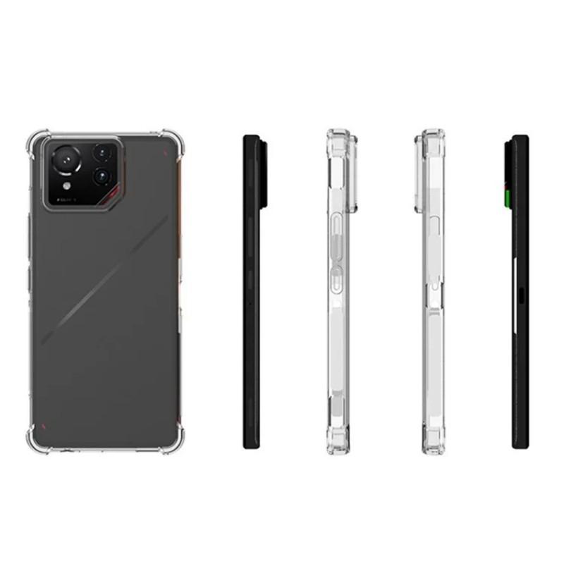 For Asus ROG Phone 9 Pro 5G Back Cover WANLONFENG TM Series 2.0mm Clear TPU Phone Case (Big Lens Hole)
