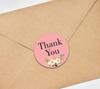 Darling Souvenir Round 1.6 Inches Peony Floral Baby Pink Thank You Stickers Wedding Gift-45
