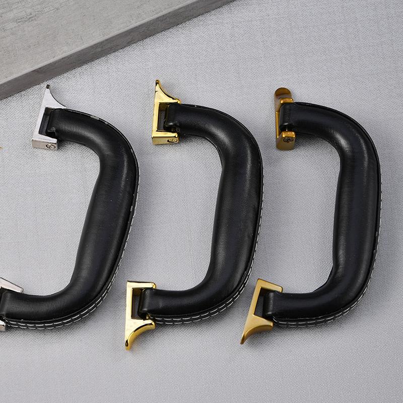 1PC Cabinet Door Handle New Chinese Style Brass Vintage Single Hole Antique Solid French Drawer Wardrobe Door Handle Brass Color