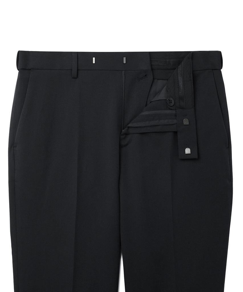 MUSINSA STANDARD Relaxed Tapered Hidden Banding Crop Slacks [Dark Gray]