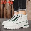 Herrskor 2025 höst och vinter nya koreanska versionen halkfria sidodragkedja fritidsskor herrkläder slitstarka höjdökande läder kängor