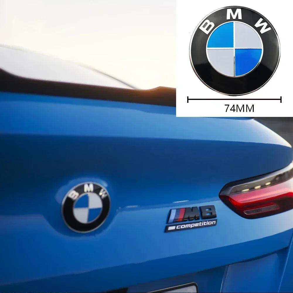 For BMW New 2025 1pcs 82mm 74mm Car Emblem Badge Hood Front Rear Trunk Logo for Bmw E46 E39 E38 E90 E60 Z3 Z4 X3 X5 X6 511481323