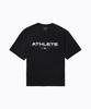 LIMELIGHT APPAREL Athlete Big Logo Cooling Oversized T-Shirt (Black/White)