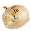 Piggy Bank - THE SCRAPPER - Traditional - Golden - Relief 'HAPPINESS' Ideogram - Asian Symbol of Fortune