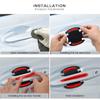 Universal-Carbon Faser Auto Tür Griff Farbe Scratch Protector Aufkleber Abdeckung Schutz Schutz Film Auto Sicherheit Reflektierende