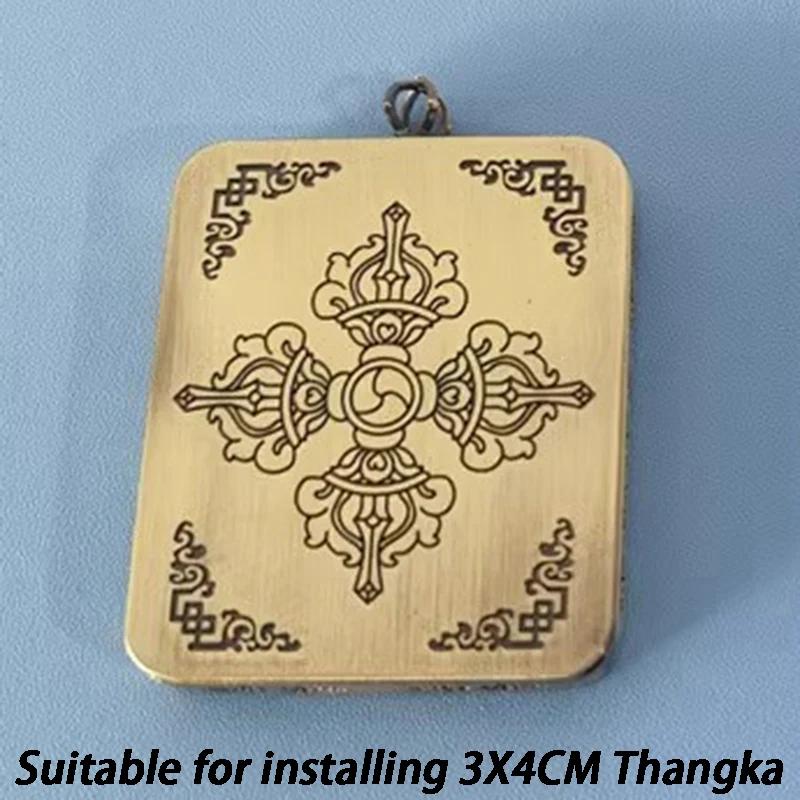 Mini Tangka Box Charms Nepal Boxes Pendant Tibetan Buddha Jin Gangchu Pendants Modern Creative Alloy Charm for Necklace Couple Ornaments Holiday Gift