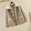 Winter Lamb Plush Fur Granular Fleece Jacket Sweater Casual Pants Three-piece Fashion Professional Pants Suit Women