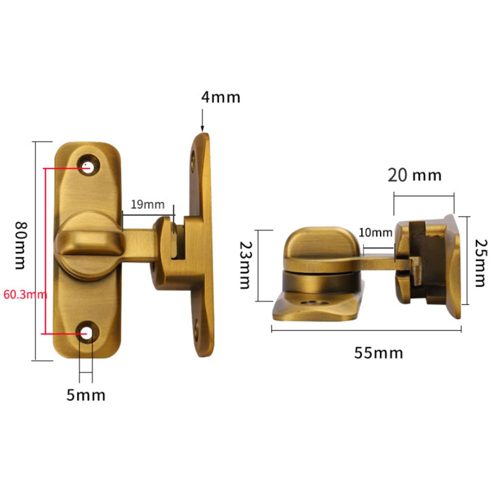 Sliding Barn Door Lock 90°180° Sliding Door Latch Barn Gate Bolt Cabinet Closet Latch  Window Buckle Anti Theft Hardware