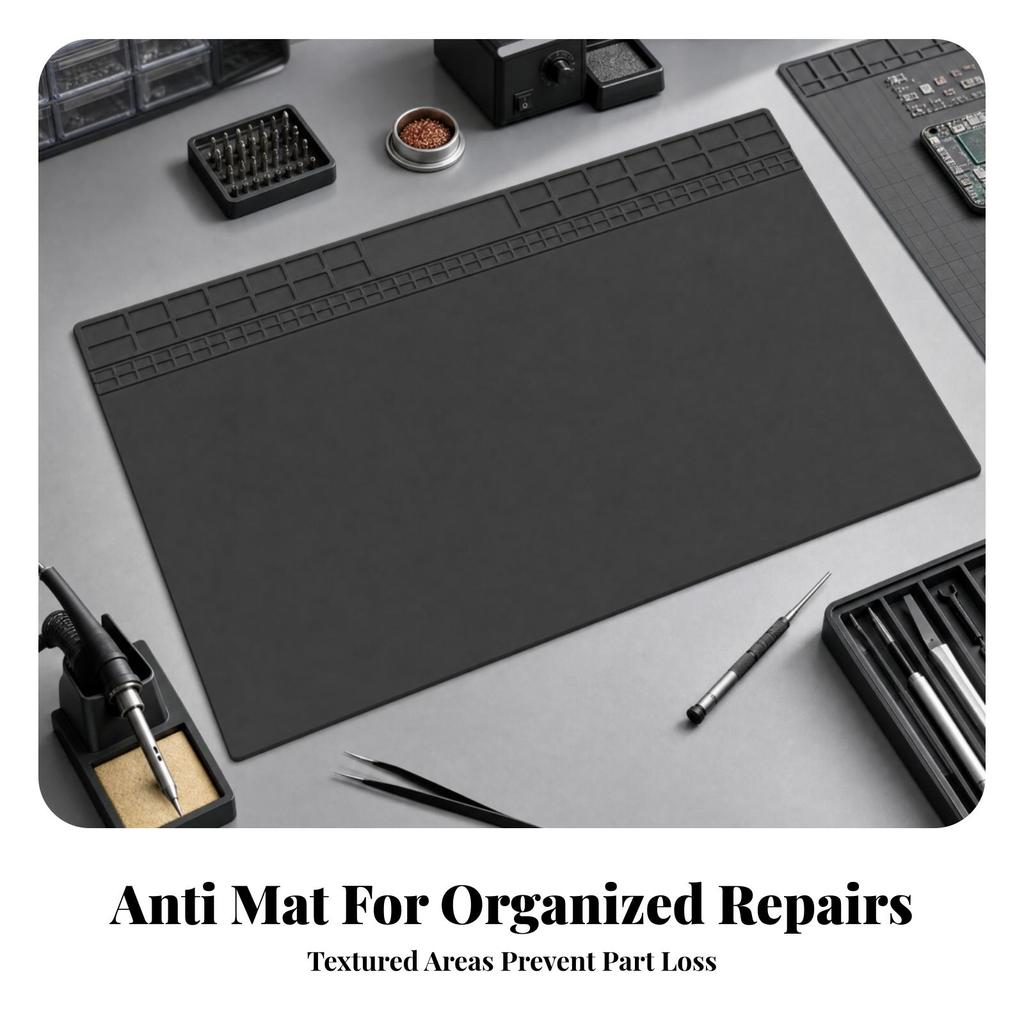 Heat-Resistant Soldering Mat Flexible Silicone Repair Work Rollable