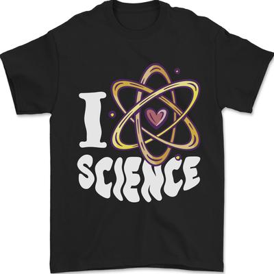 I Love Science Physics Chemistry Biology Nerd T-Shirt 100% Cotton-